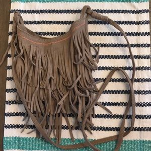 AE Mini fringe cross body purse